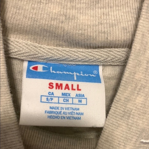 Champion Men's Cream Long Sleeve Mock Neck Size Small - Picture 3 of 7